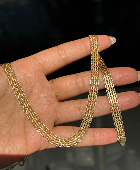 14k Italian Wide Bismark Chain