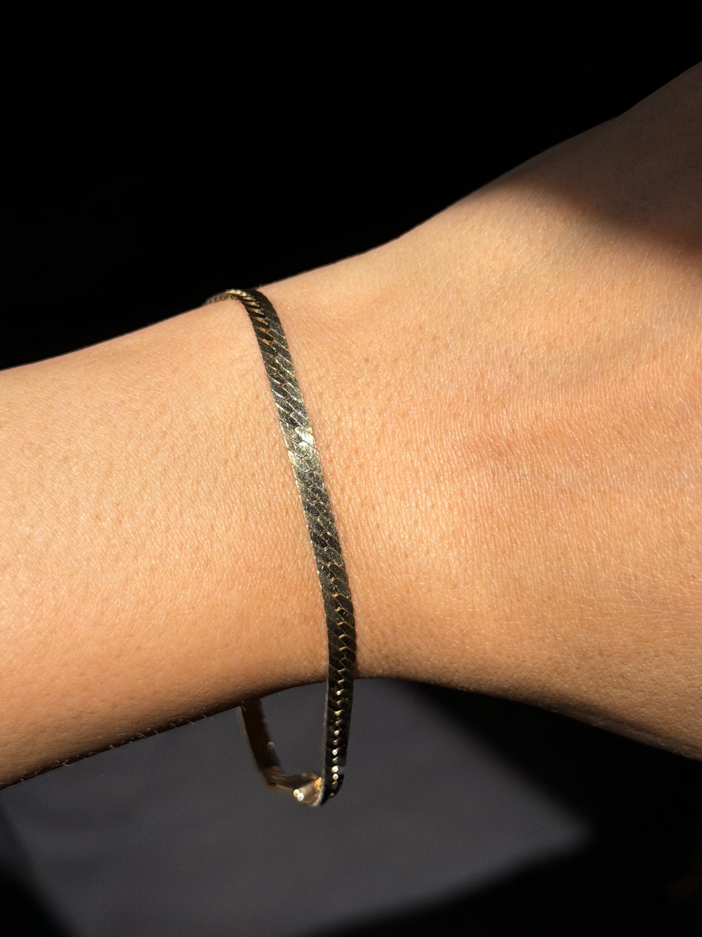 14k herringbone bracelet