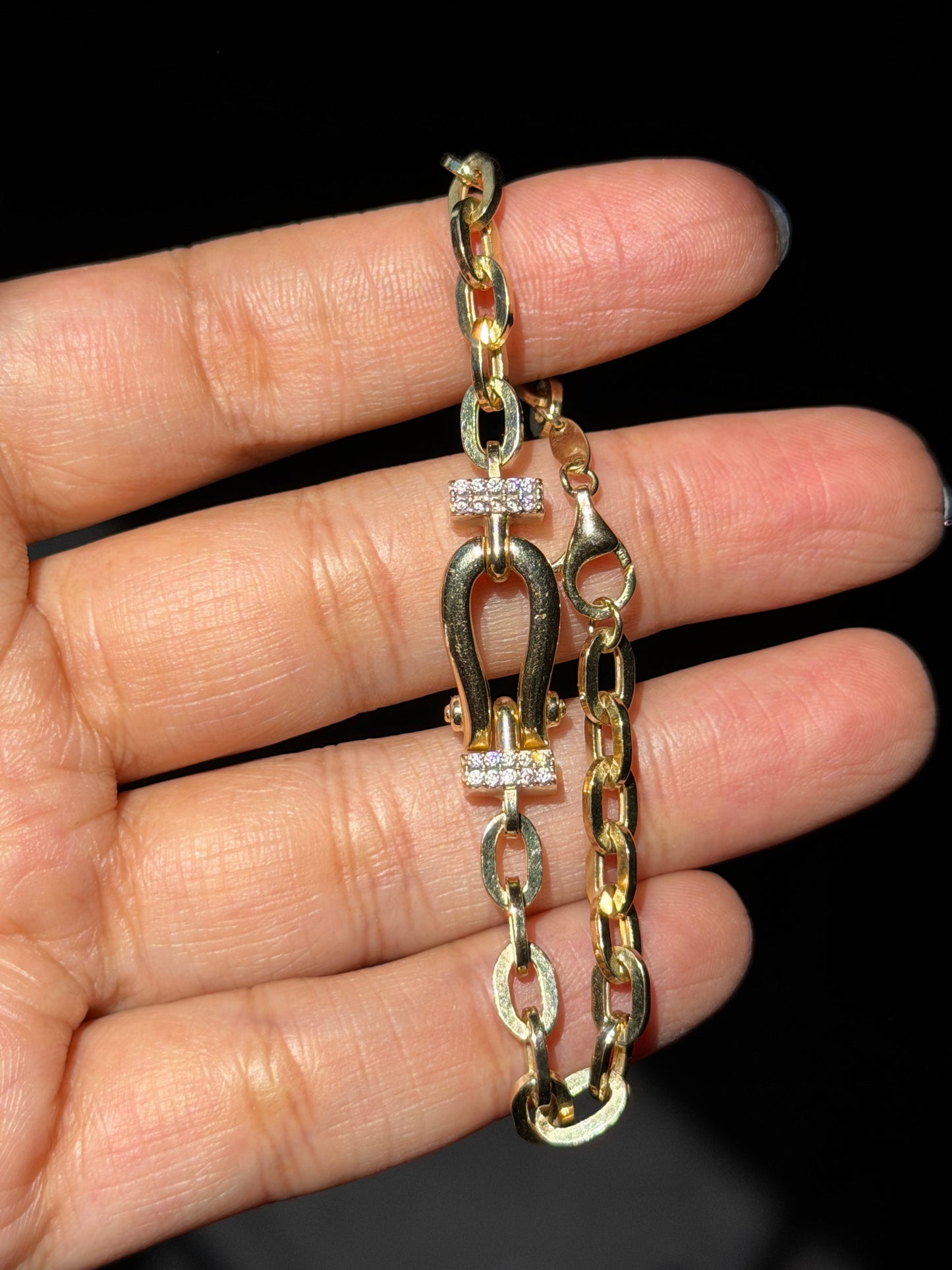 14k Horseshoe Bracelet ✨