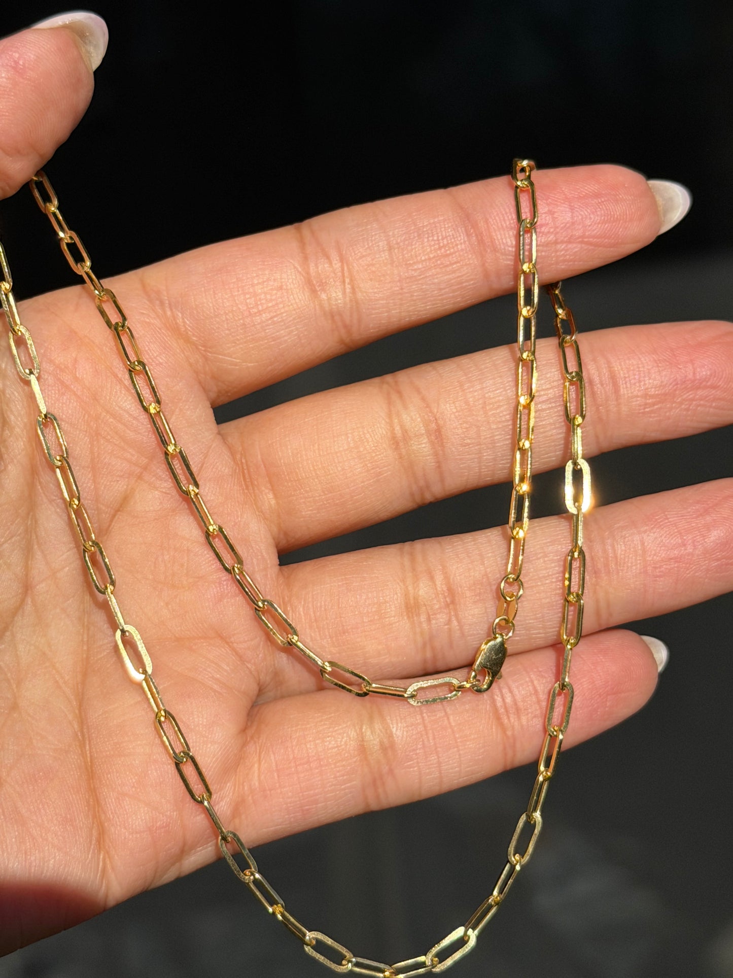 14k paper clip chain