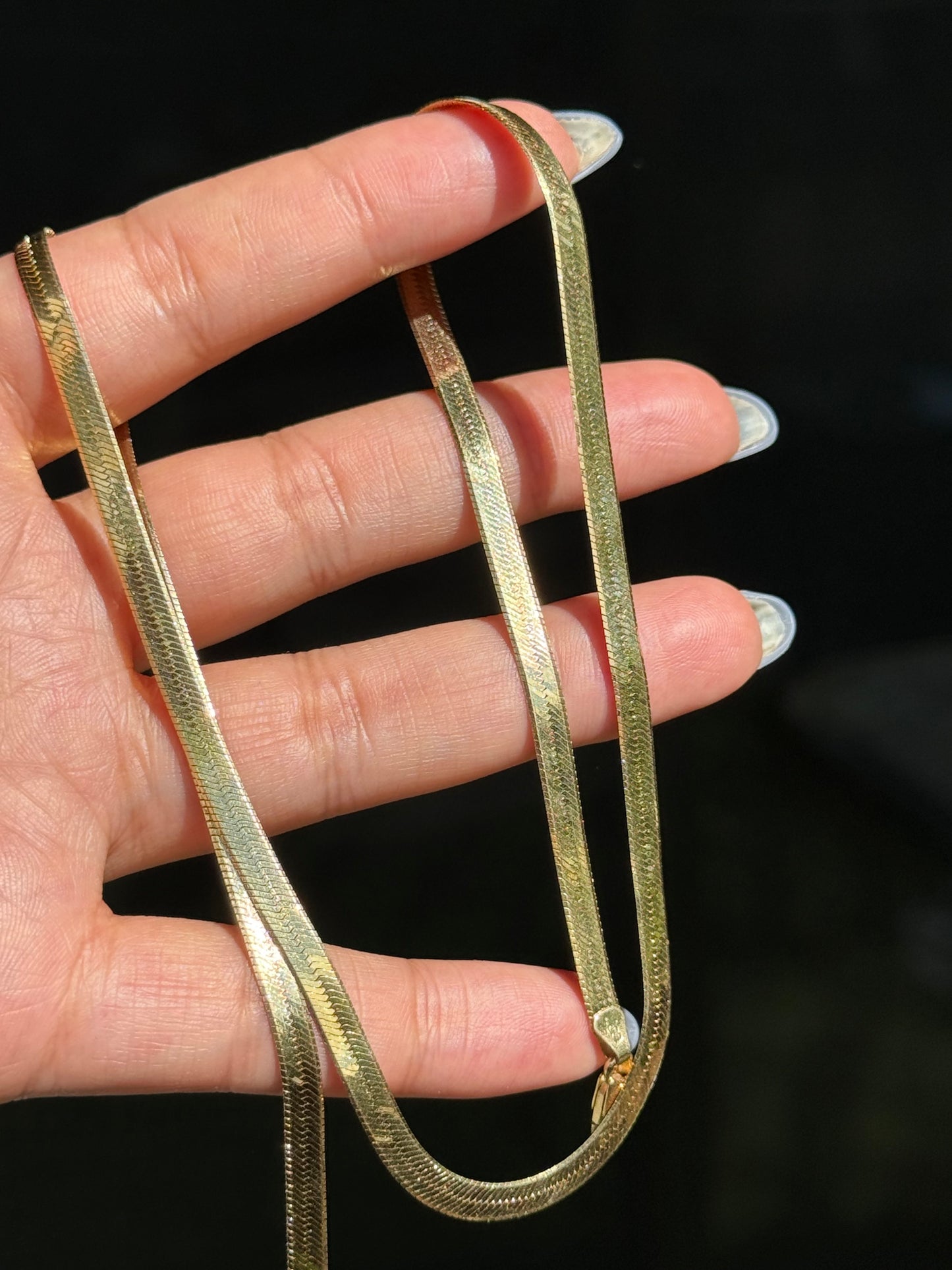14k Italian herringbone chain