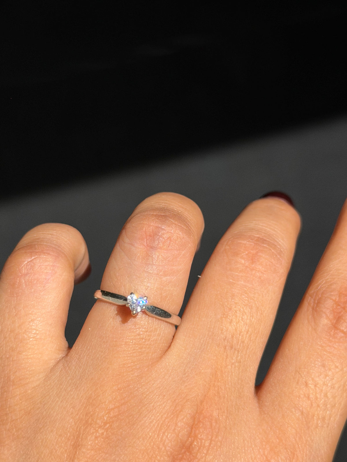 14k 0.20ct Solitaire heart diamond
Ring