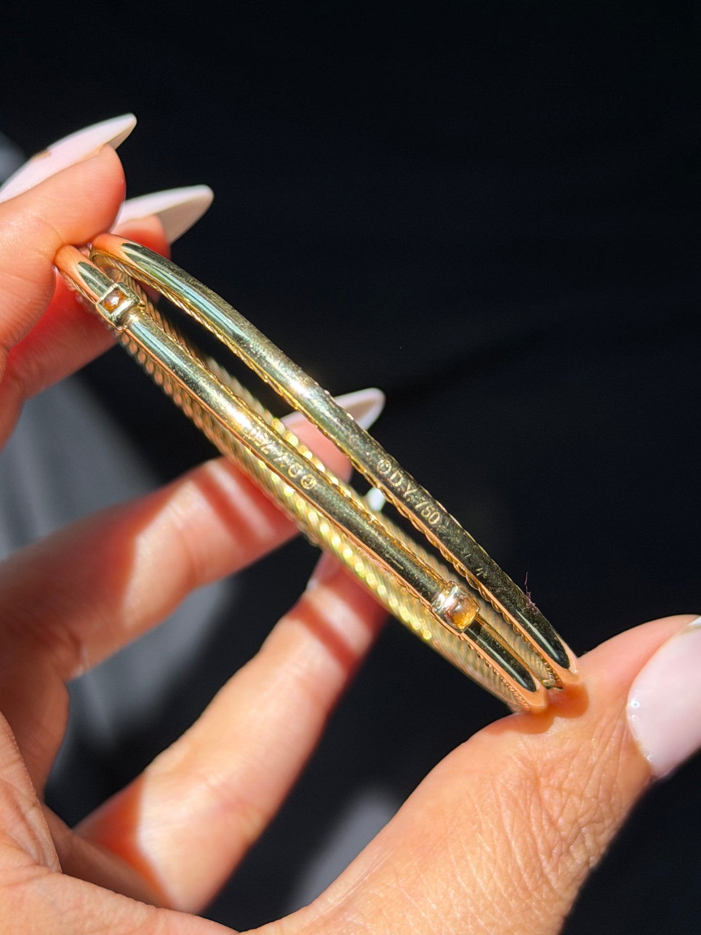 D Y Cable 18k twisted bangles ✨
