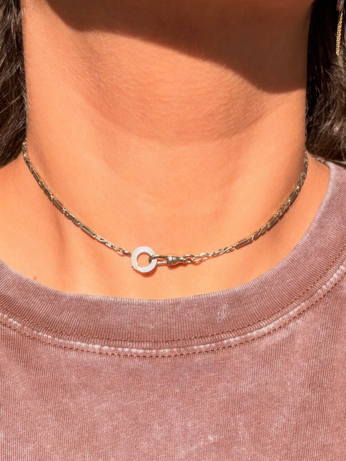 Antique 14k white gold watch chain ⛓️‍💥