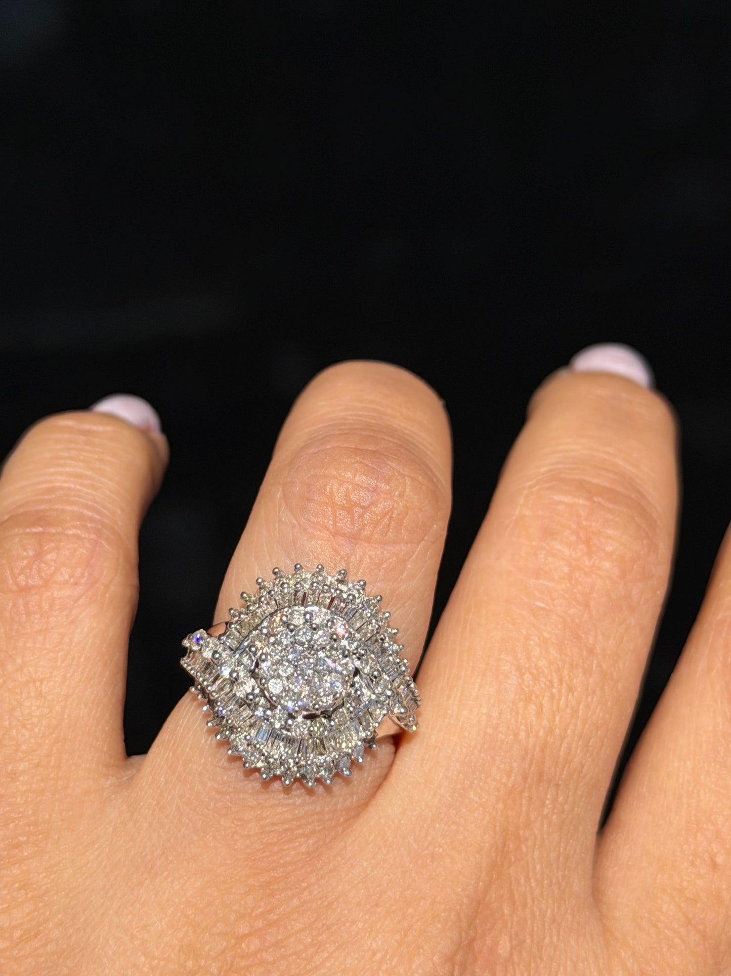 10k white gold 2ct diamond ring