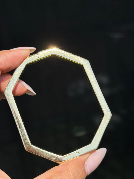 14k Italian Octagon Hinged bangle