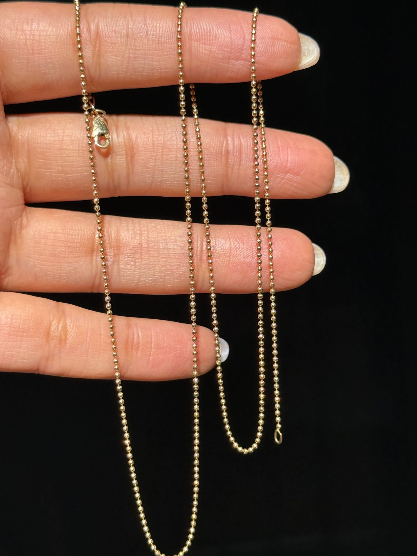 14k faceted Ball chain