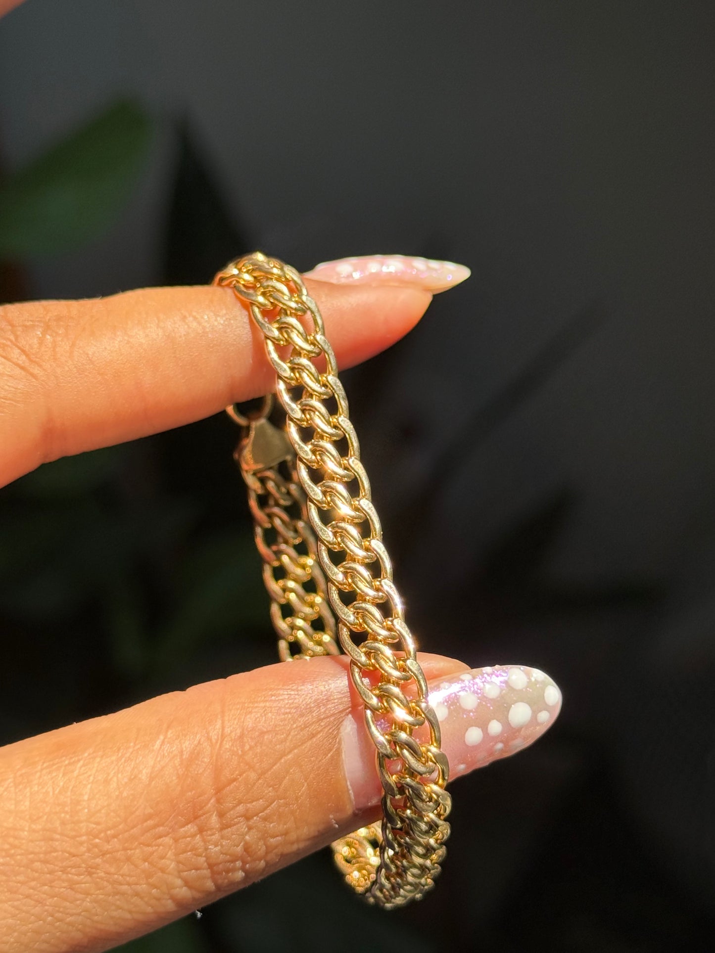 Italian 14k Wavy curb bracelet By Milor