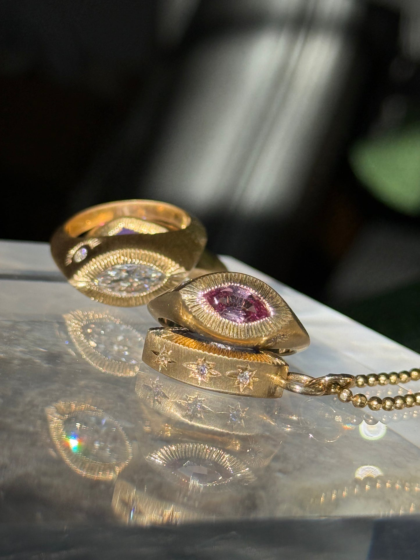 Malaya Garnet Horus Ring