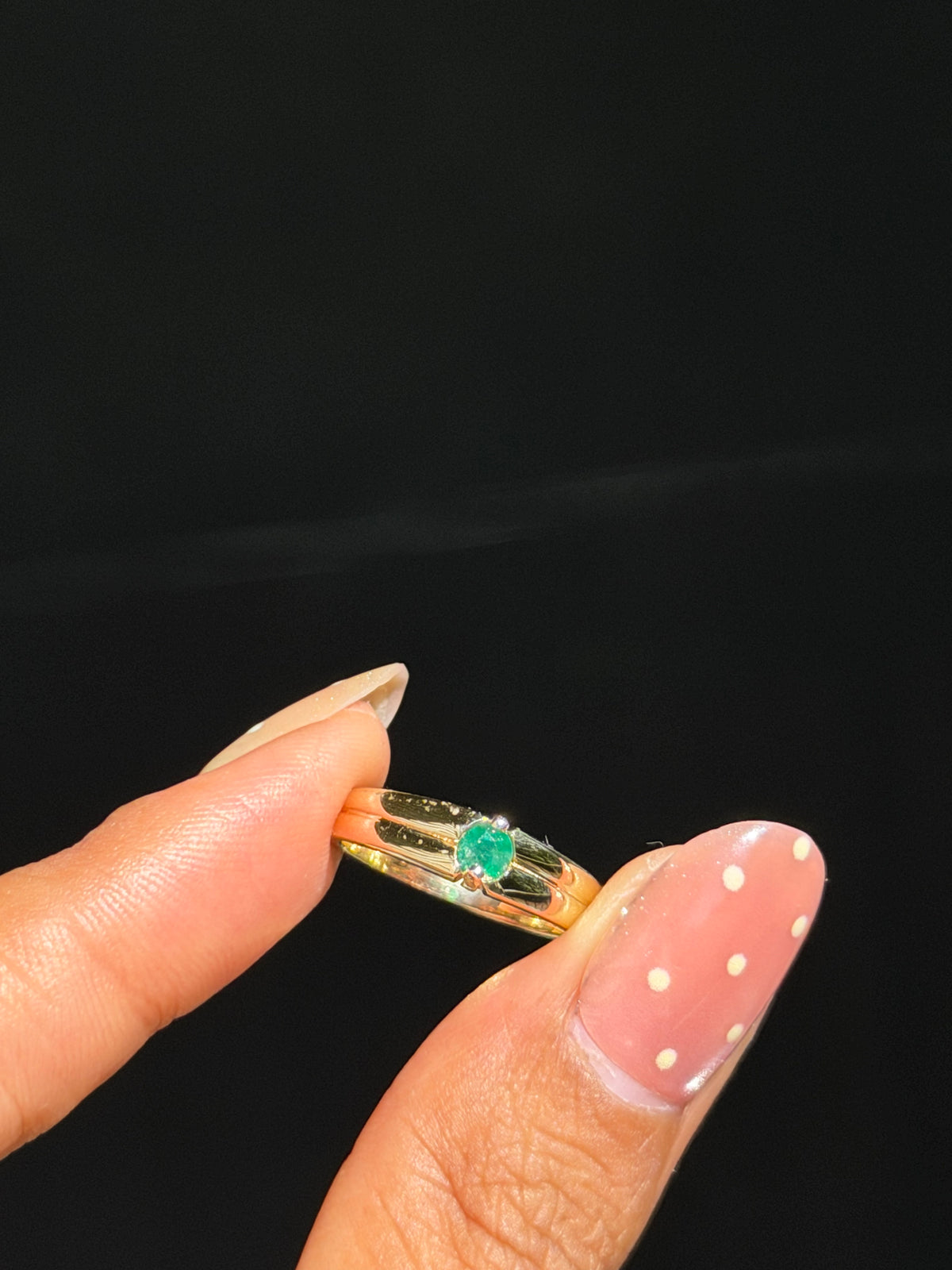 14k emerald band