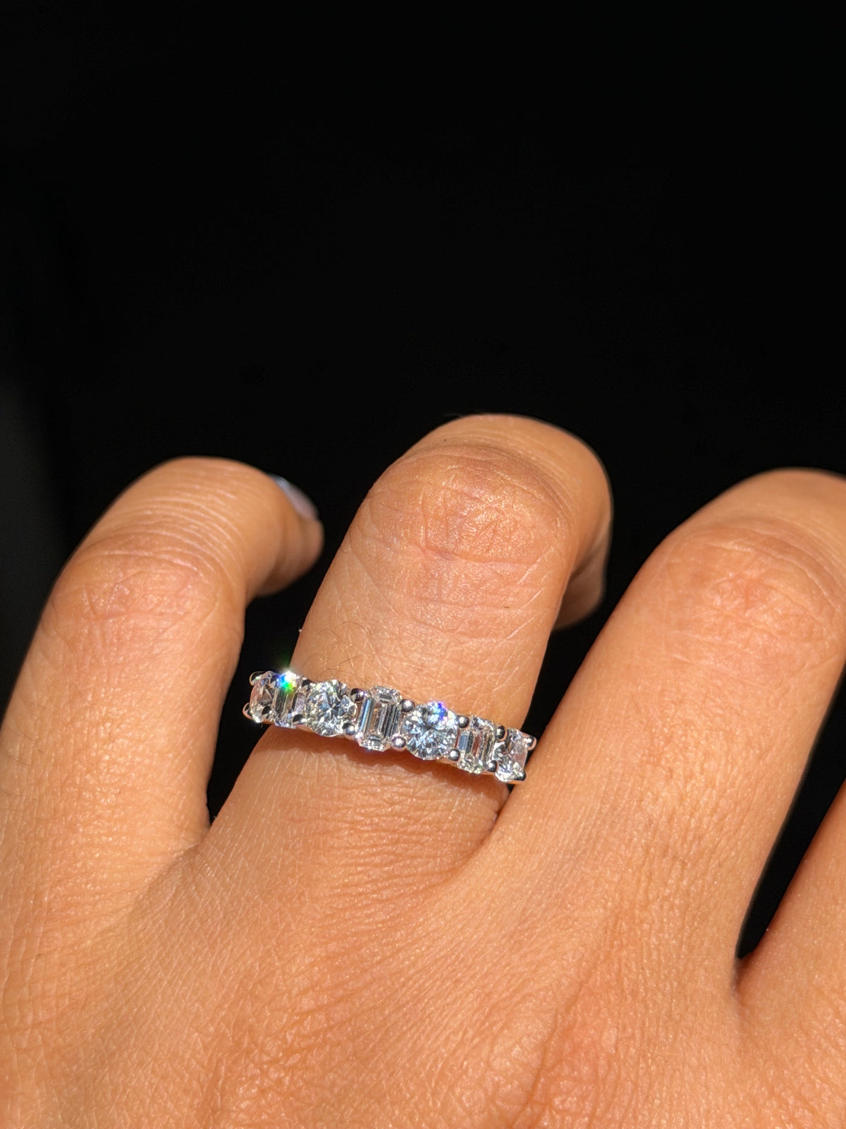 14k 2.50ct half eternity band