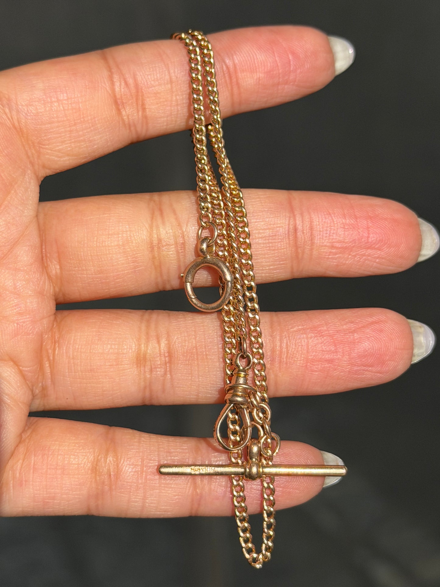 9kt Antique watch chain