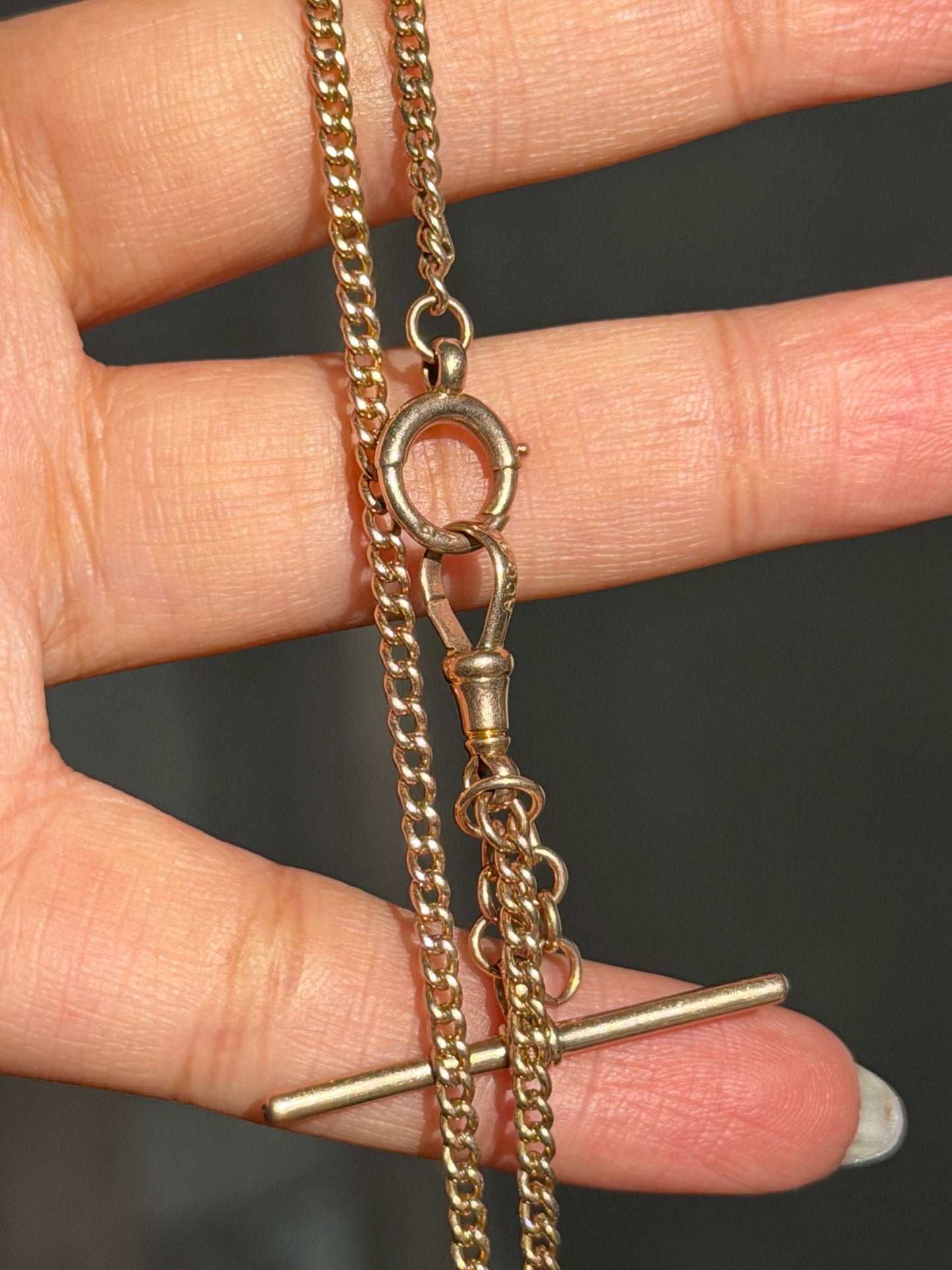 9kt Antique watch chain