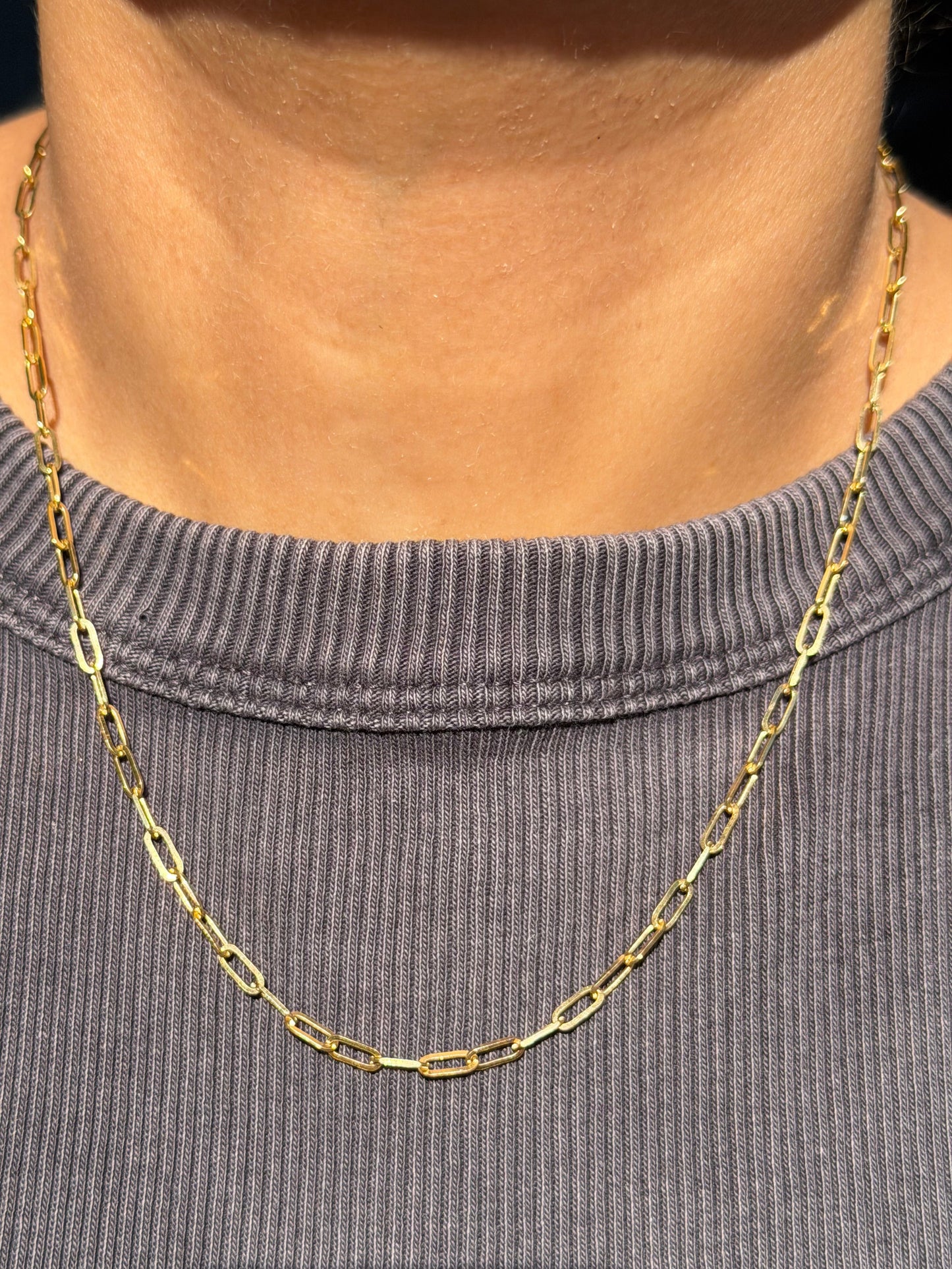14k paper clip chain