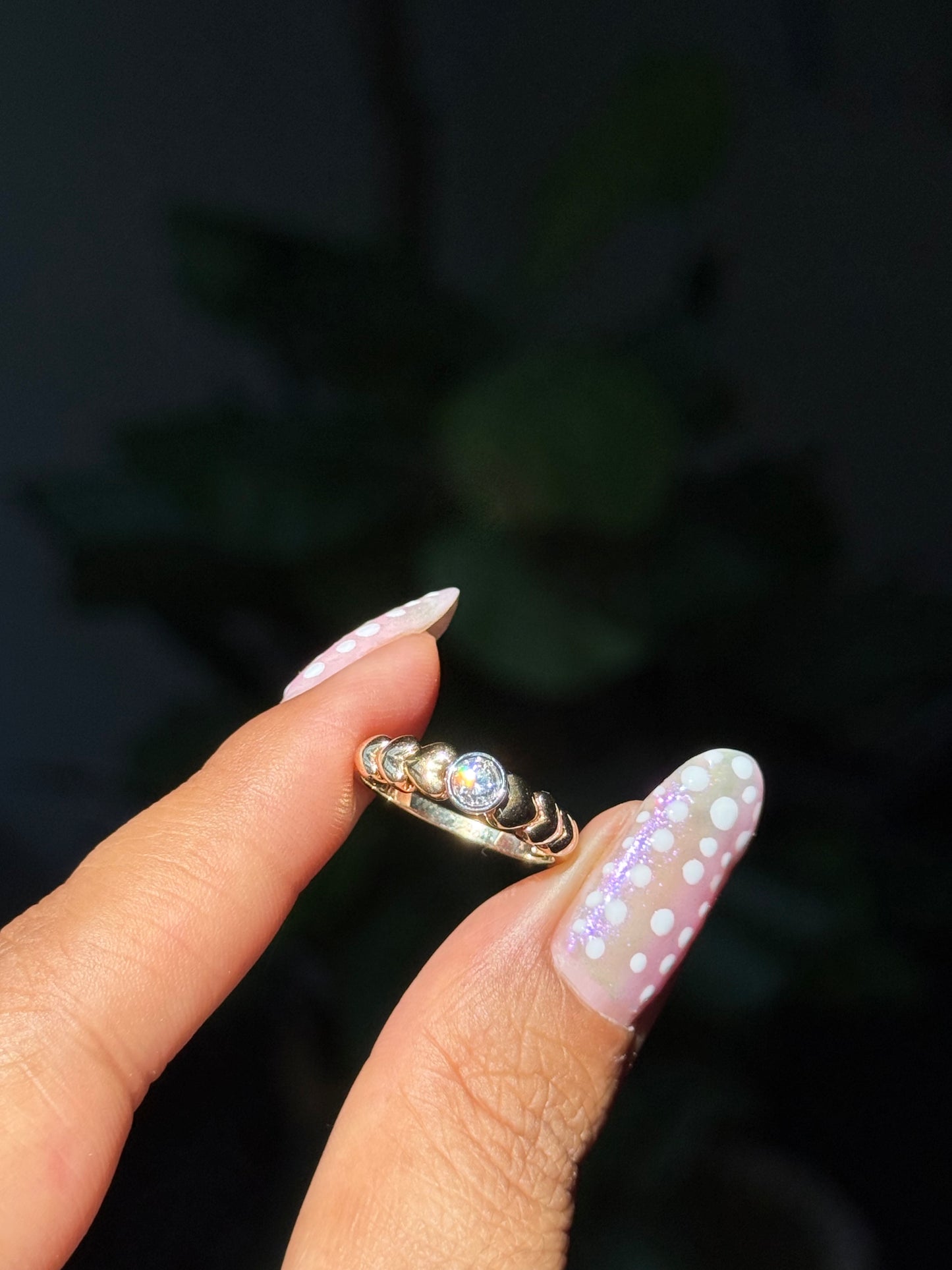 14k  solitaire diamond ring