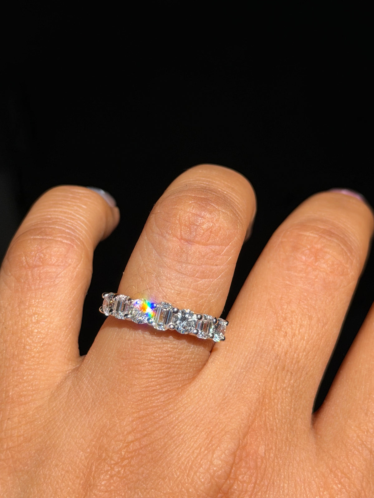 14k 2.50ct half eternity band