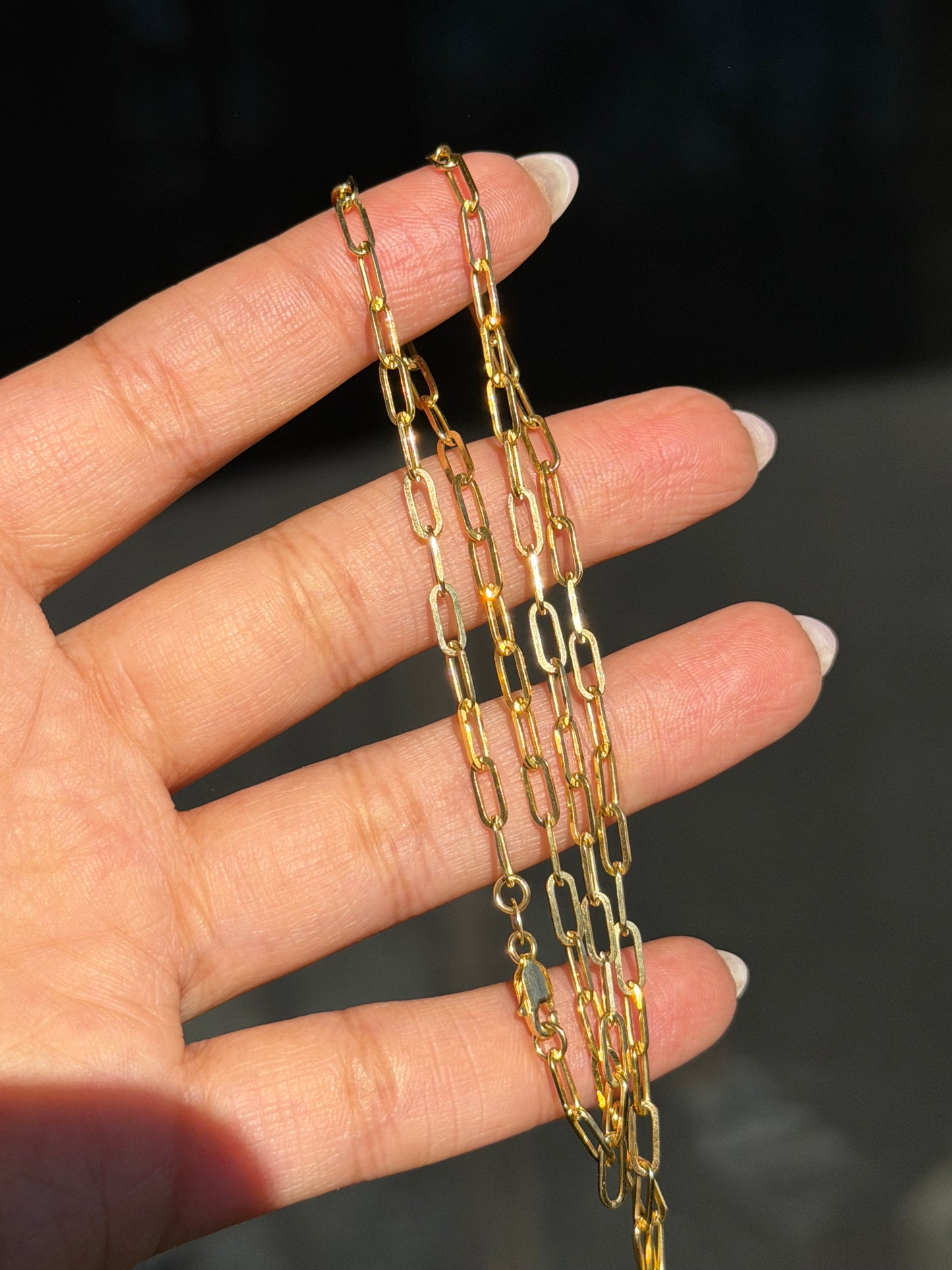 14k paper clip chain
