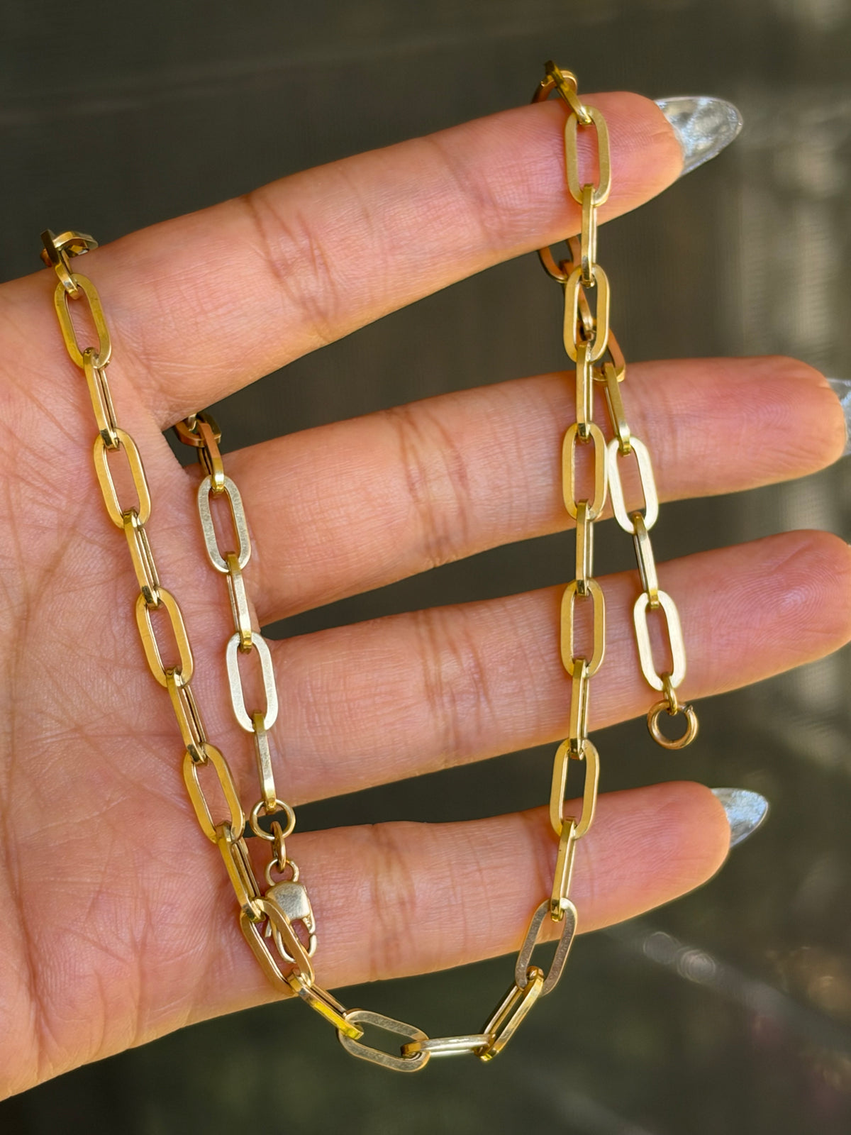 14k paper clip chain ✨