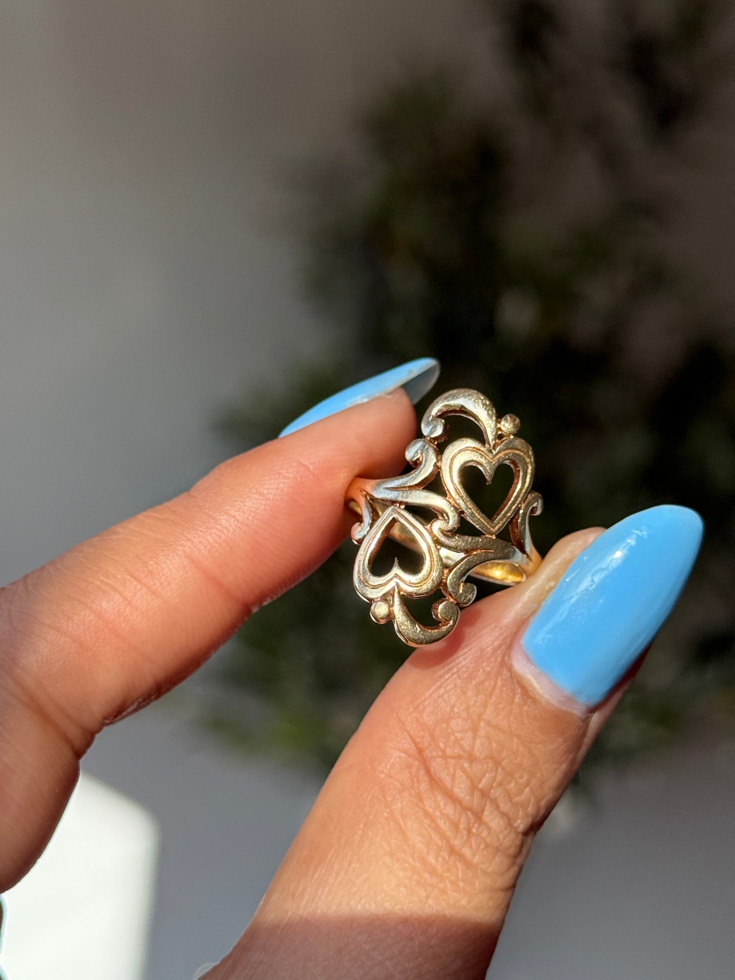 Vintage 1950ś 14k toi et moi double heart ring by James Avery