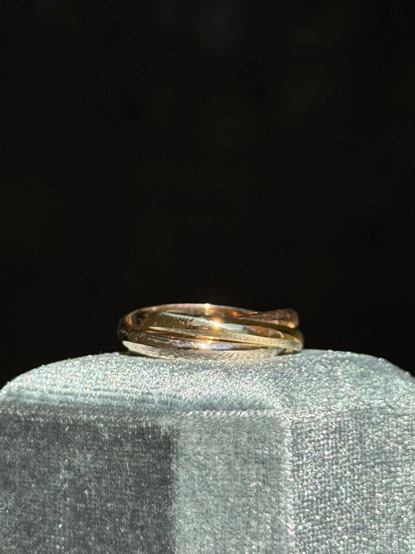 vintage 14k tri tone Rolling band
