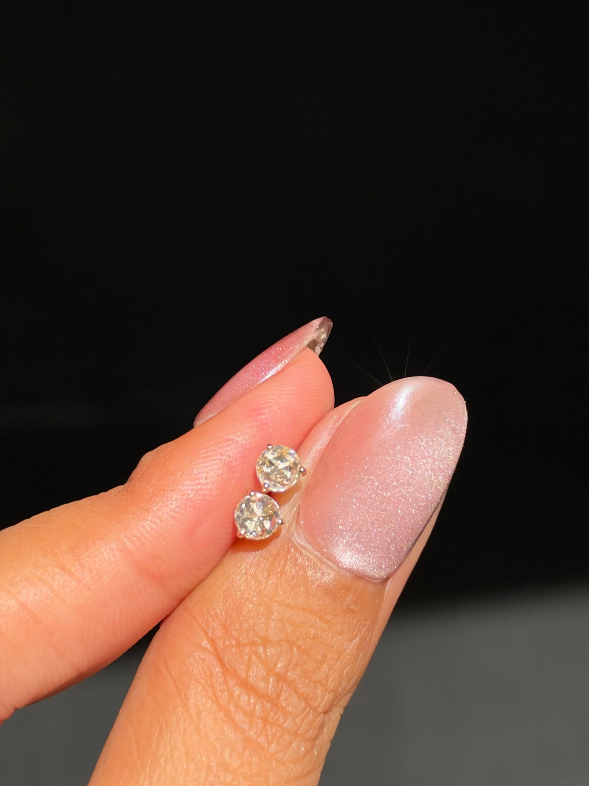 14k 0.50ct Rosecut stud earrings