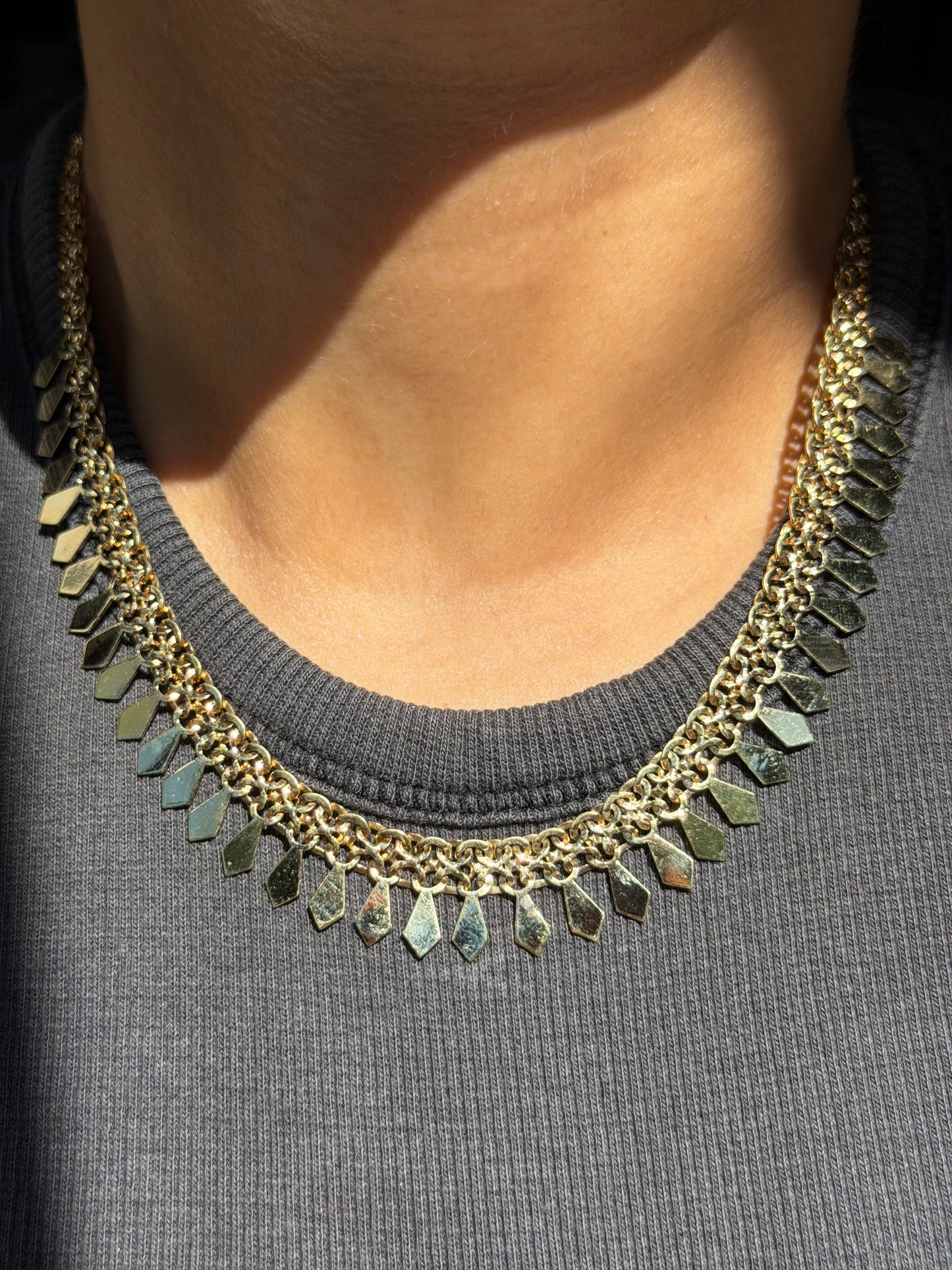 14k Cleopatra Fringe Necklace ✨