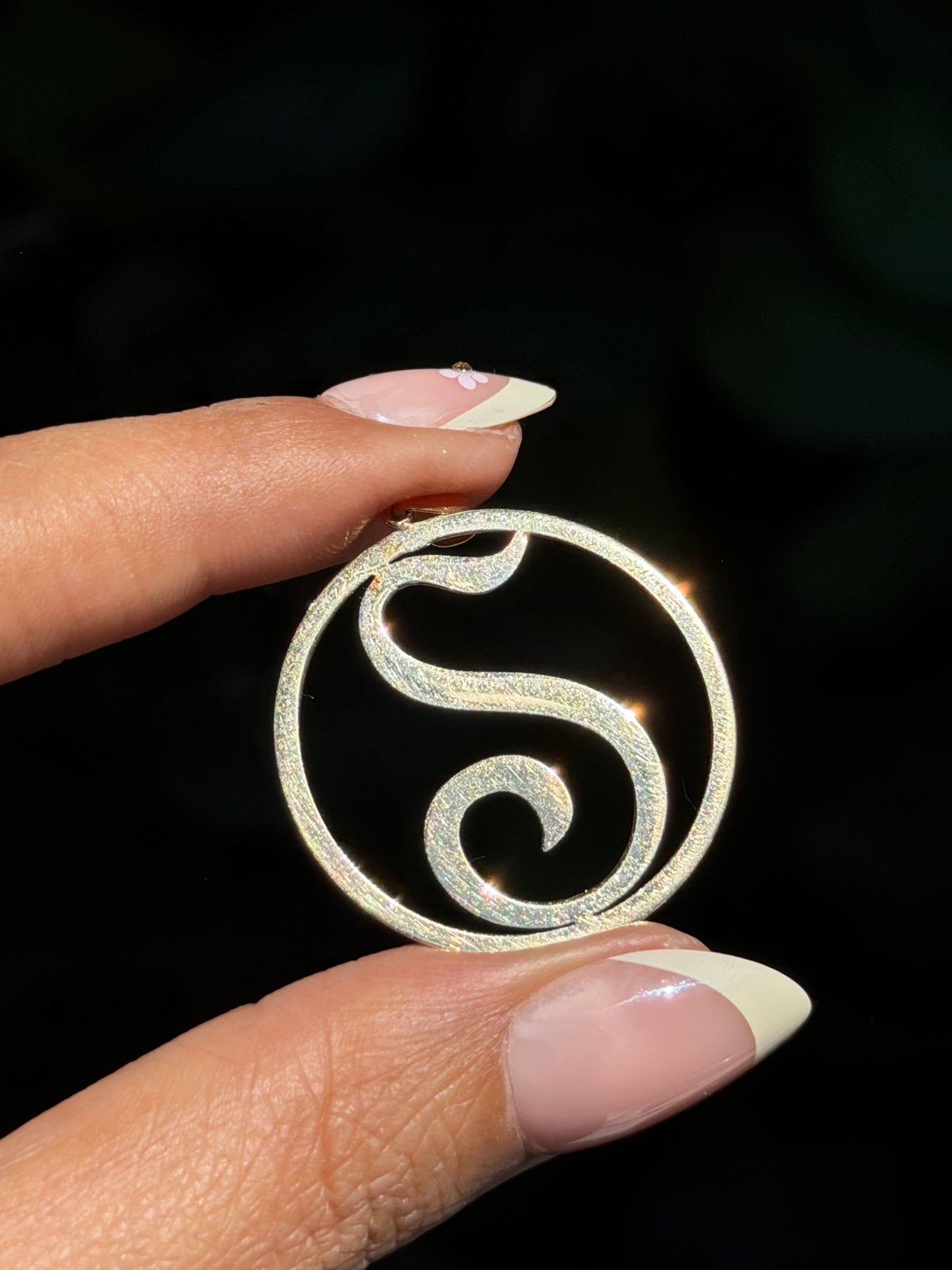 14k Large S pendant