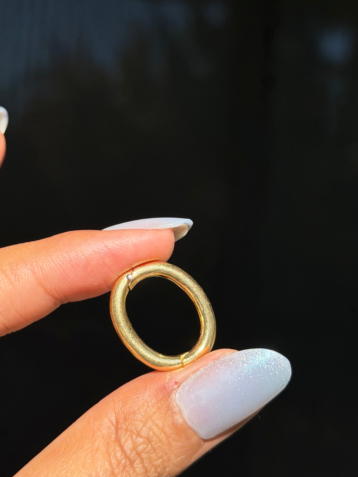 18k XL carabiner solid yellow gold