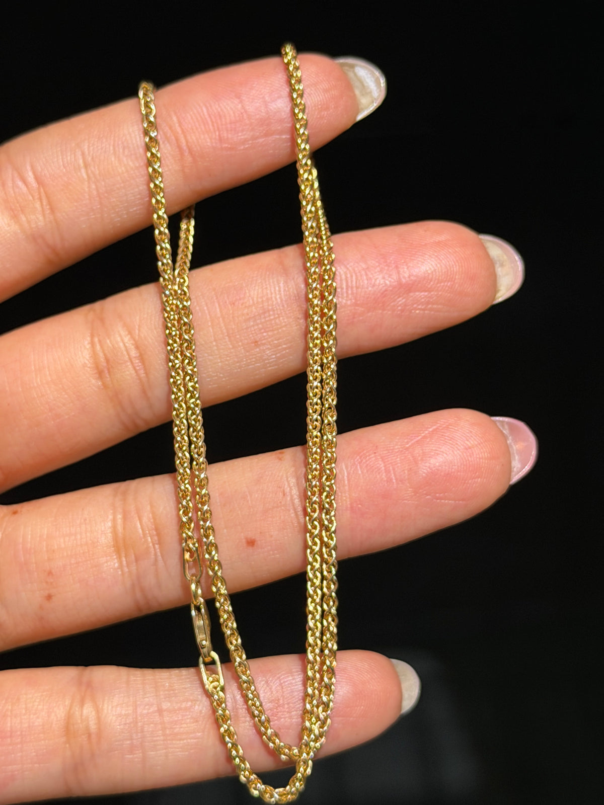 14k Italian wheat chain