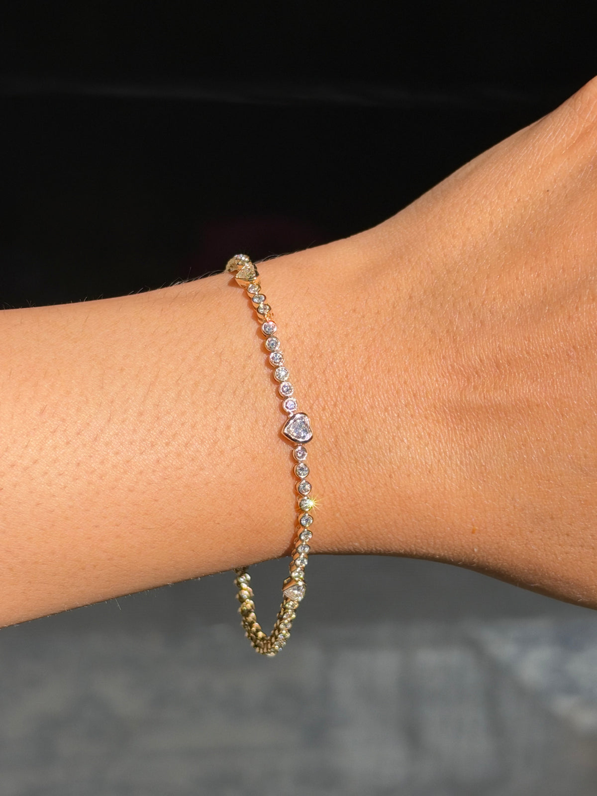 14k 3ct tennis bracelet