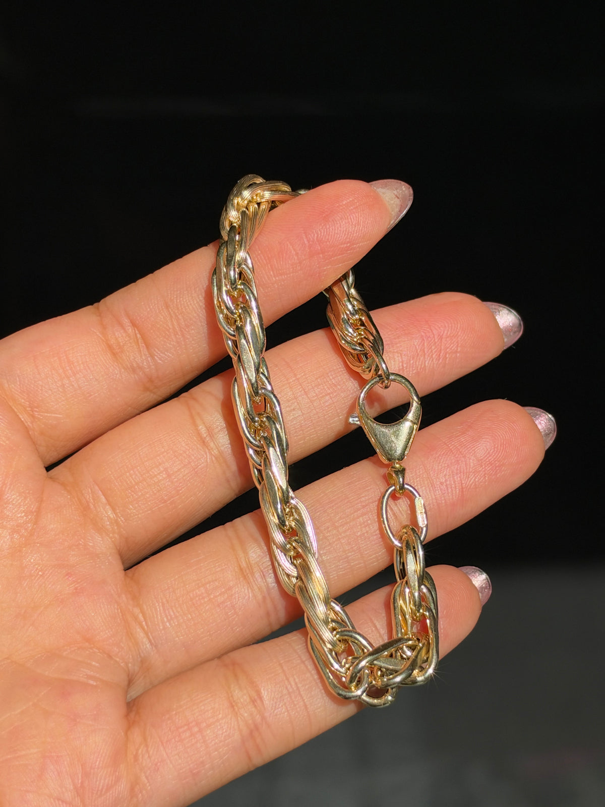 14k Italian Milano Rope bracelet ✨