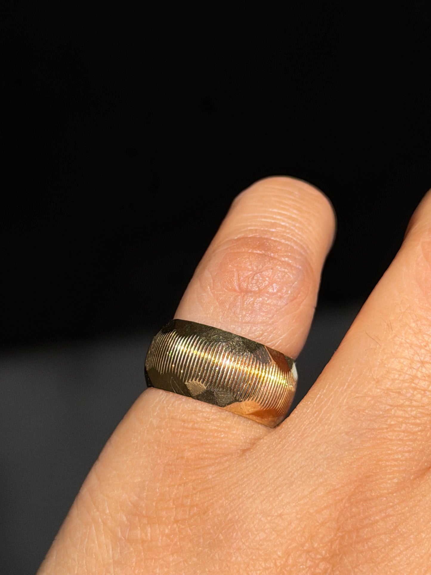 Vintage 14k wide cigar band