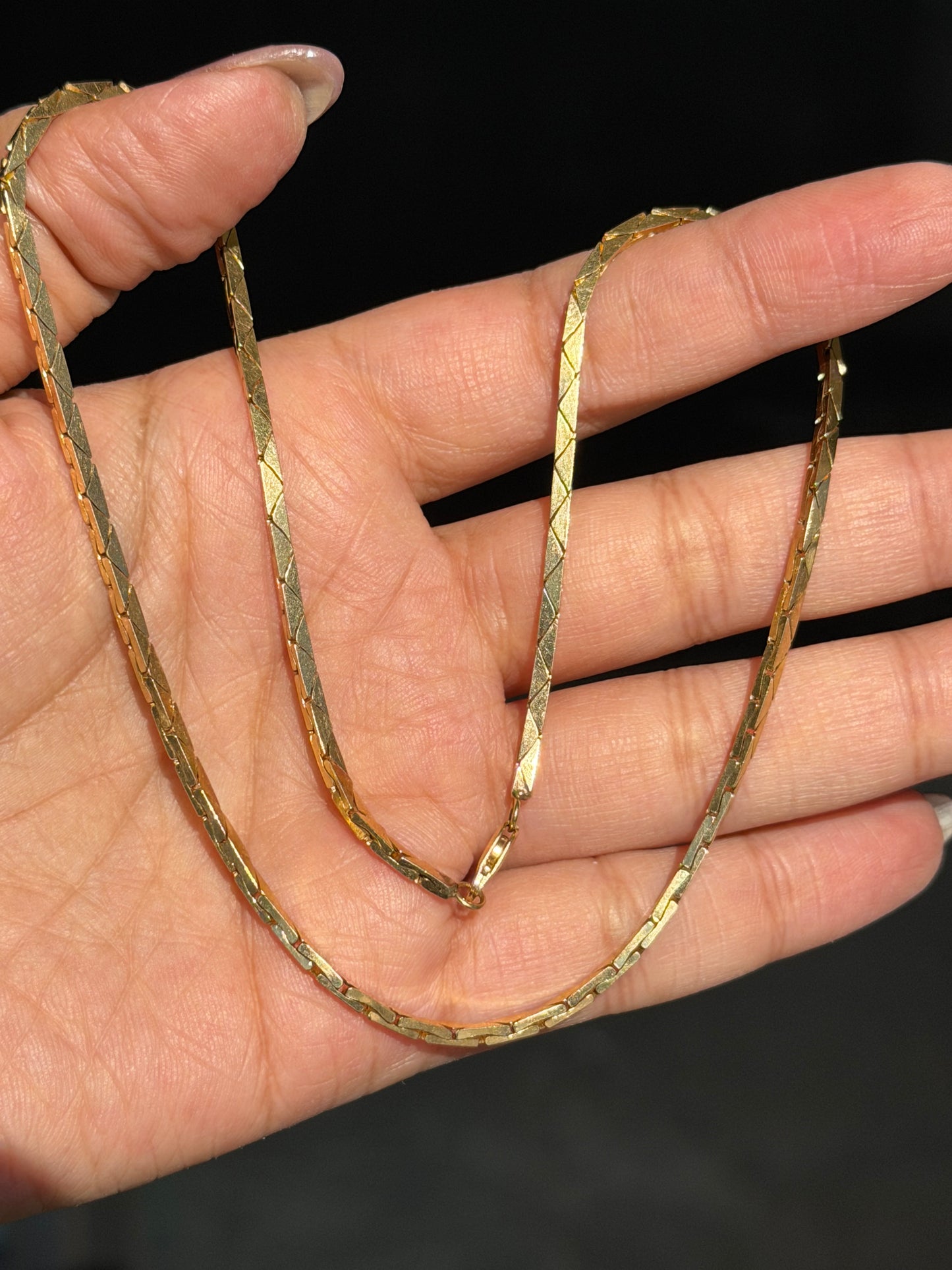 Solid 14k yellow gold Cobra Chain