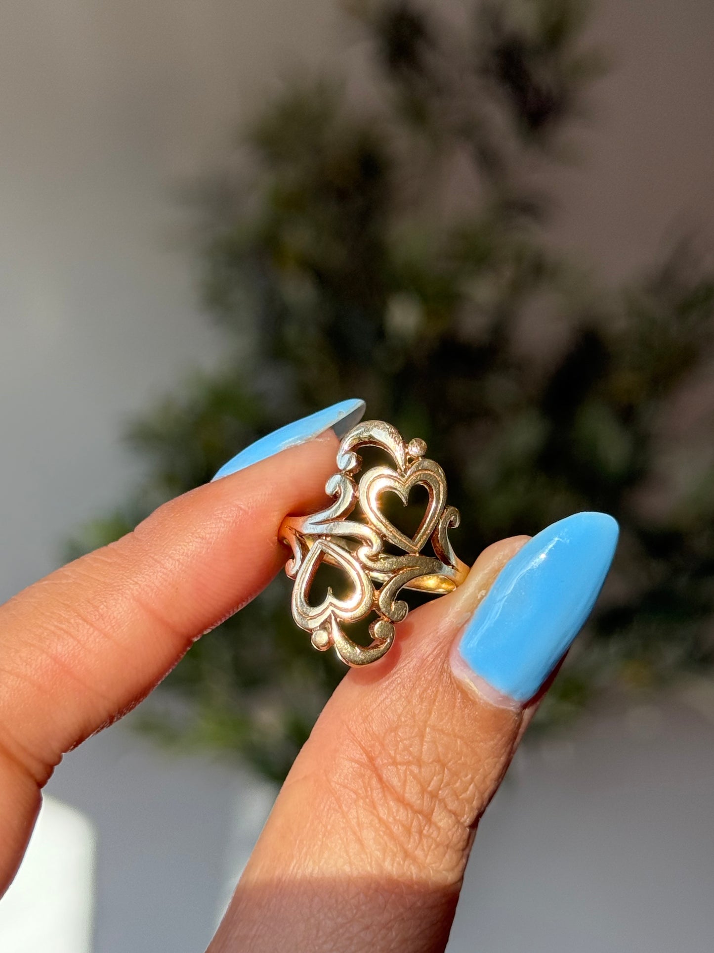 Vintage 1950ś 14k toi et moi double heart ring by James Avery