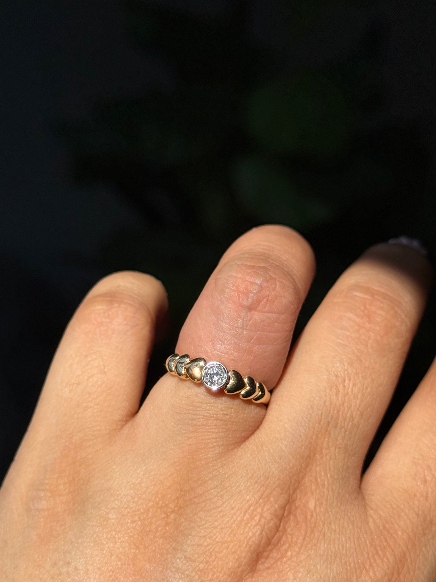 14k  solitaire diamond ring