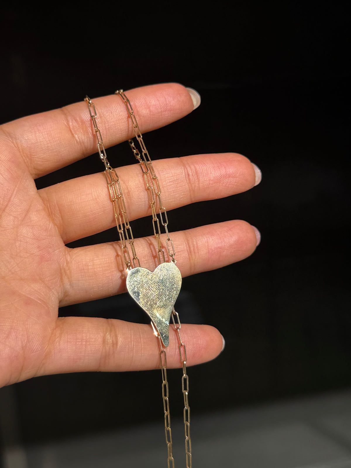 14k heart necklace