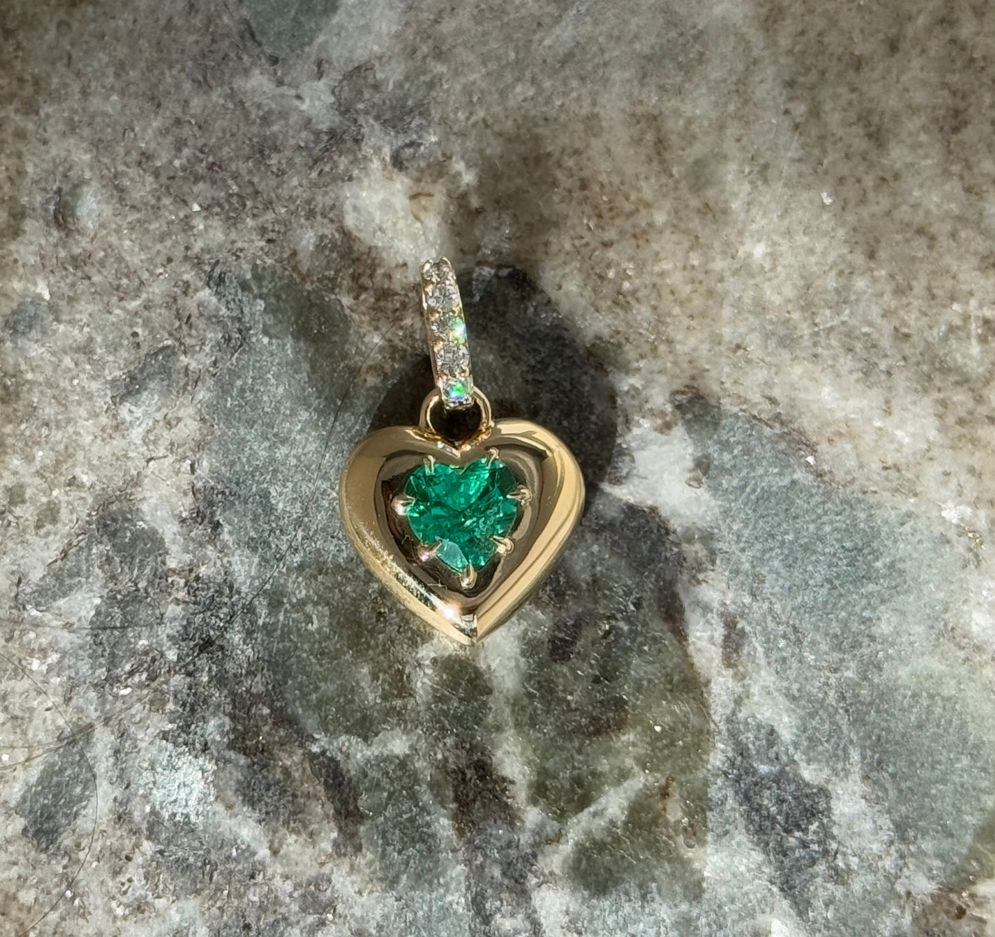 Emerald Glowy Charm