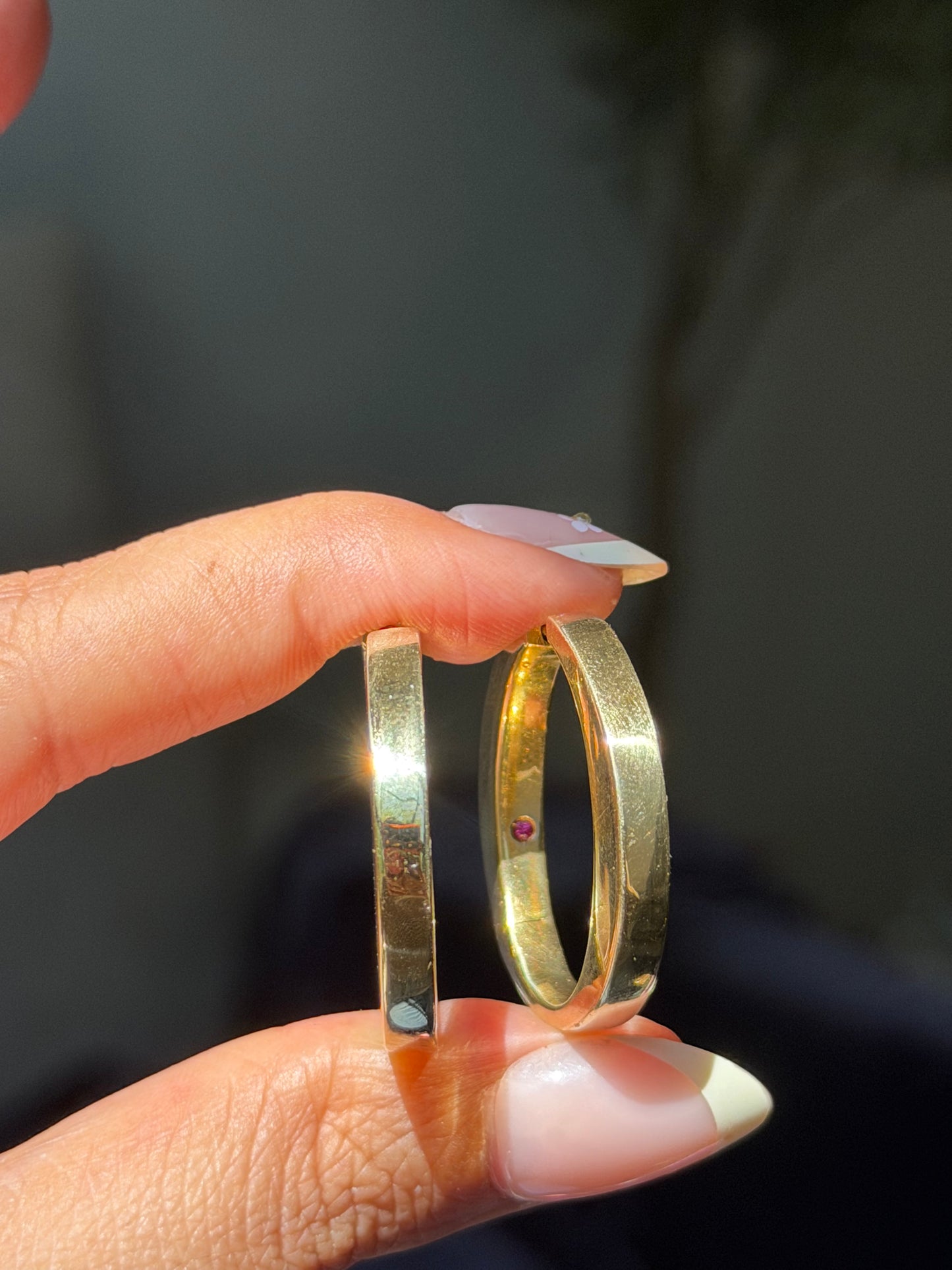 18k Italian Hoop earrings ✨