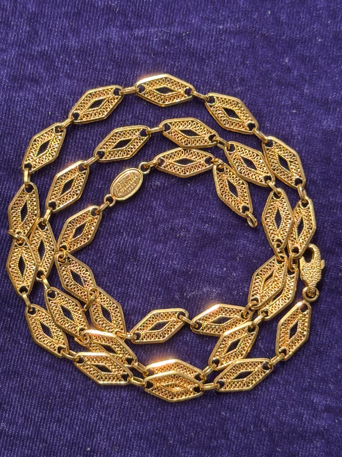 18k Italian Ponralli 1952 fancy chain