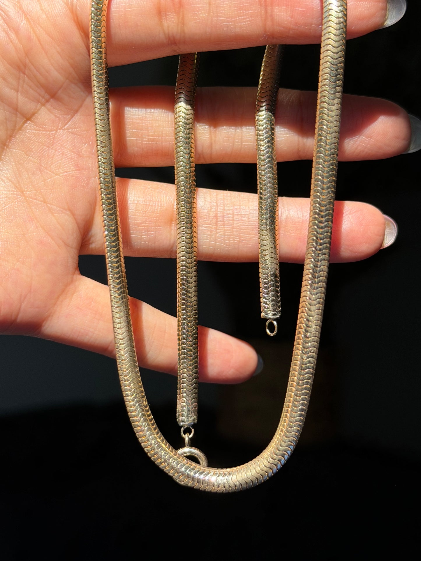 Mid century 14k Solid Snake chain