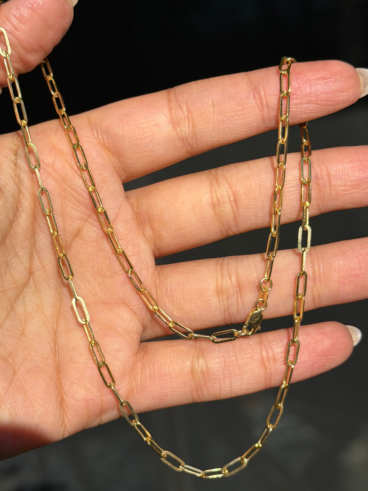 14k paper clip chain