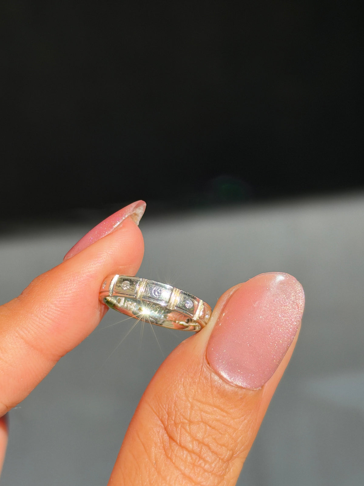 14k white gold diamond eternity band