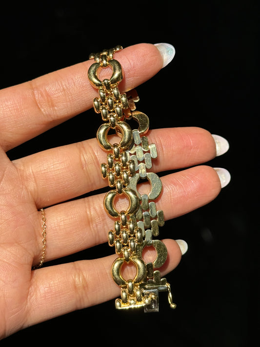 18k Italian Panther link bracelet