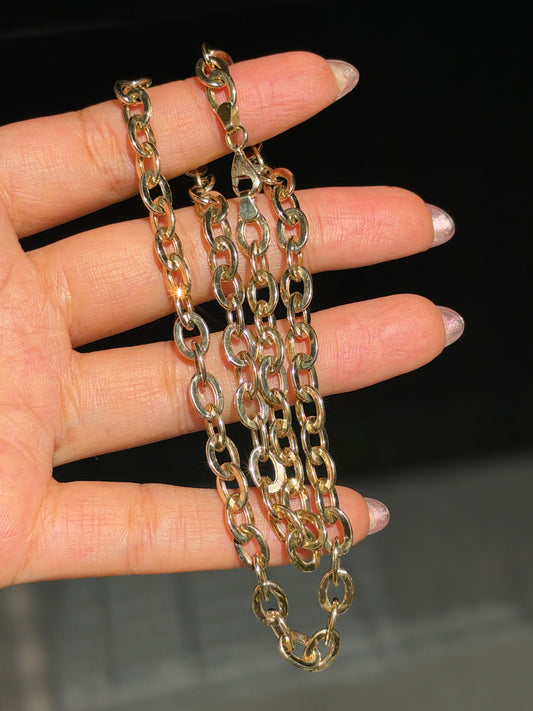 14k open oval link chain ✨