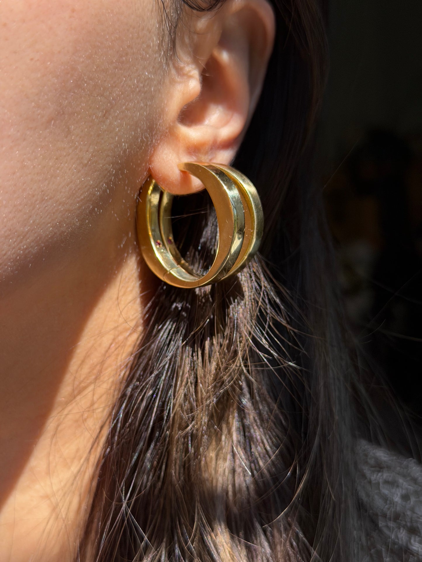 18k Italian Hoop earrings ✨