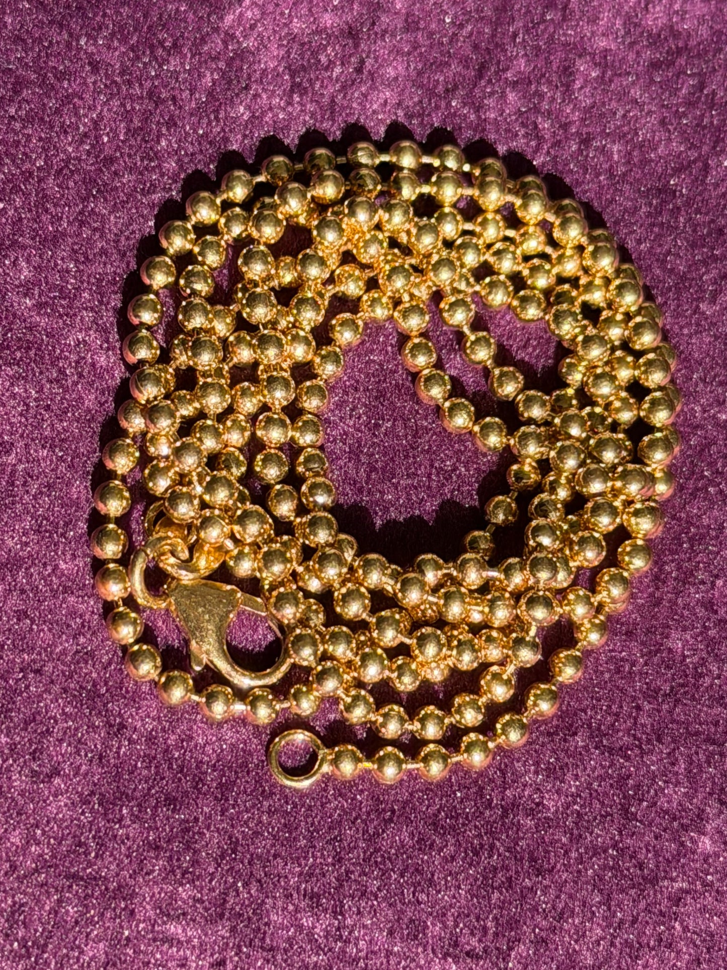 18k Solid ball / Beads chain