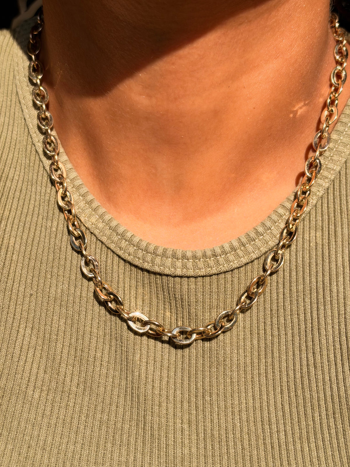 14k open oval link chain ✨