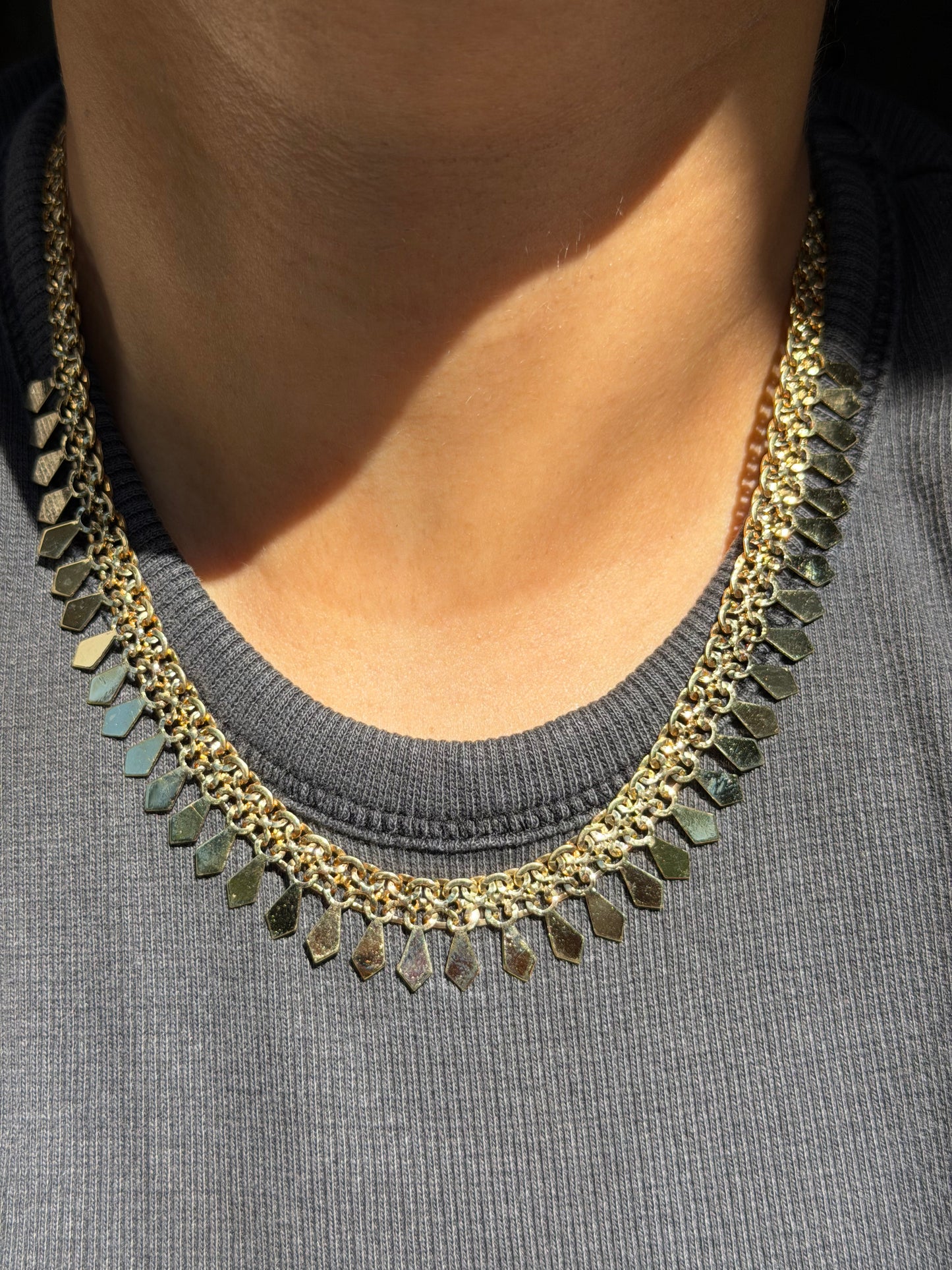 14k Cleopatra Fringe Necklace ✨