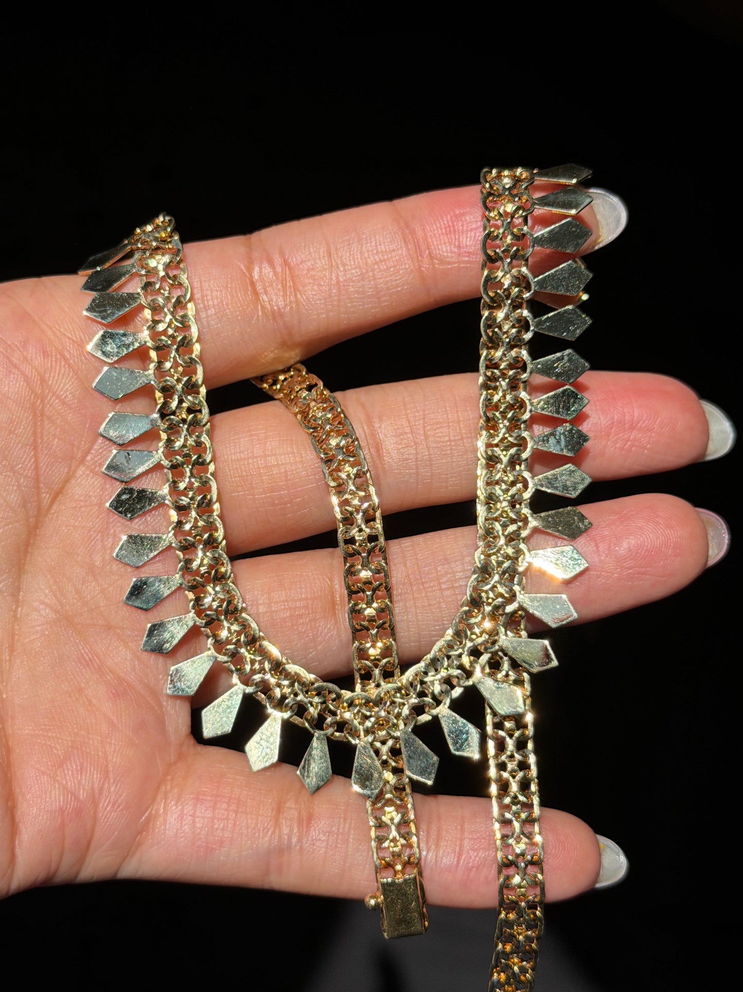 14k Cleopatra Fringe Necklace ✨