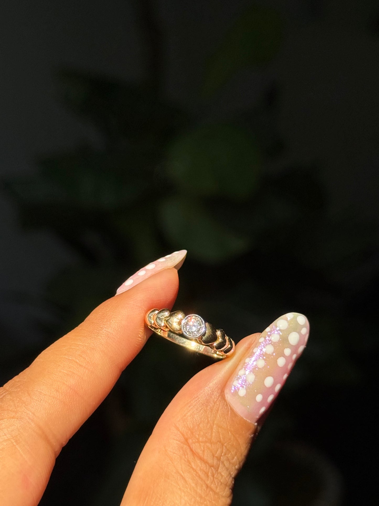 14k  solitaire diamond ring